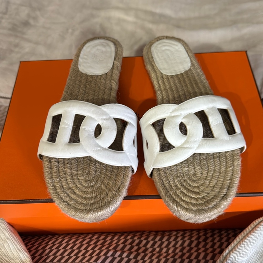 Hermes sandals, worn on Vacations. Apparently too small for me.